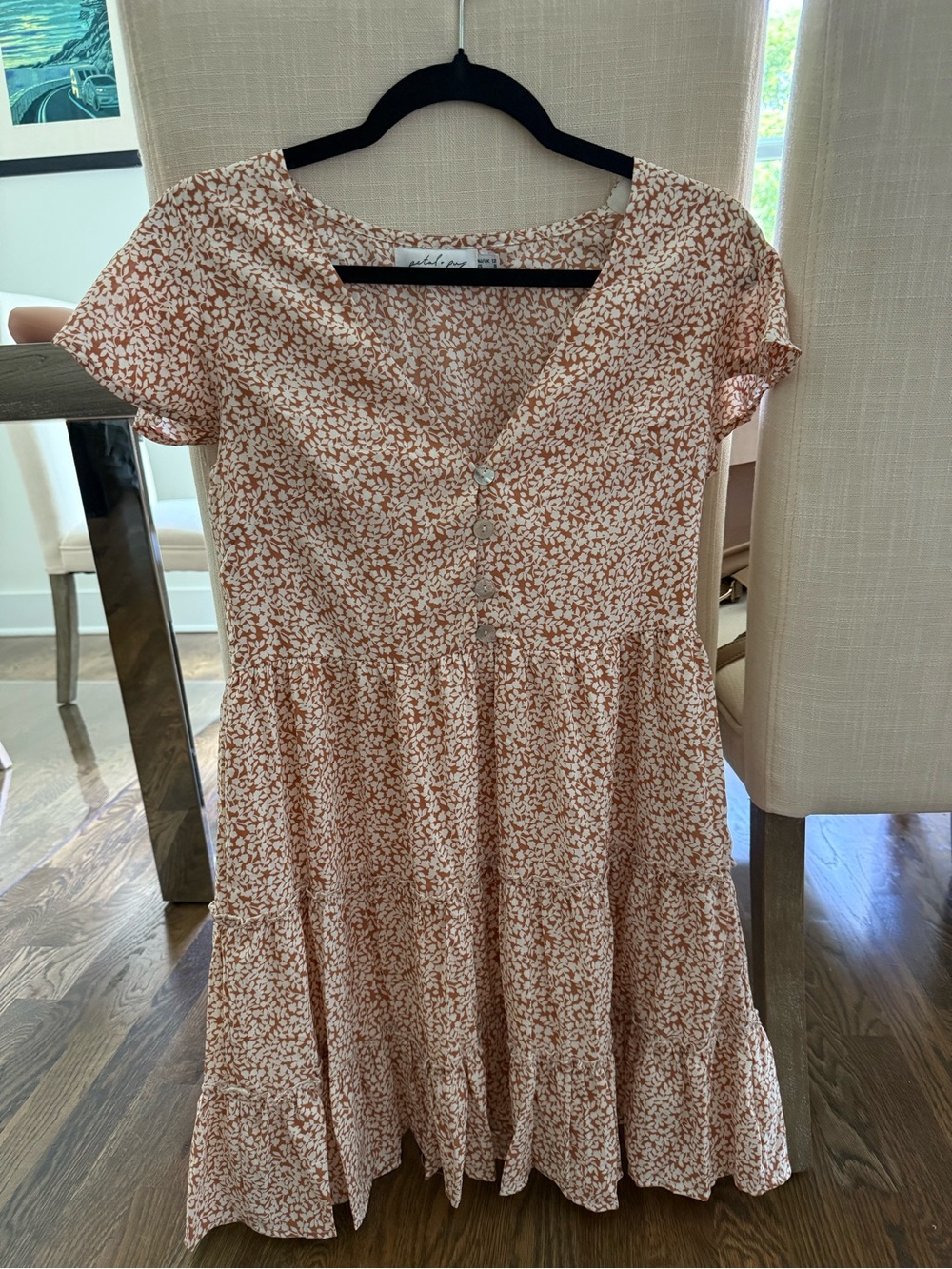 Petal & Pup Rust and Cream Floral Dress